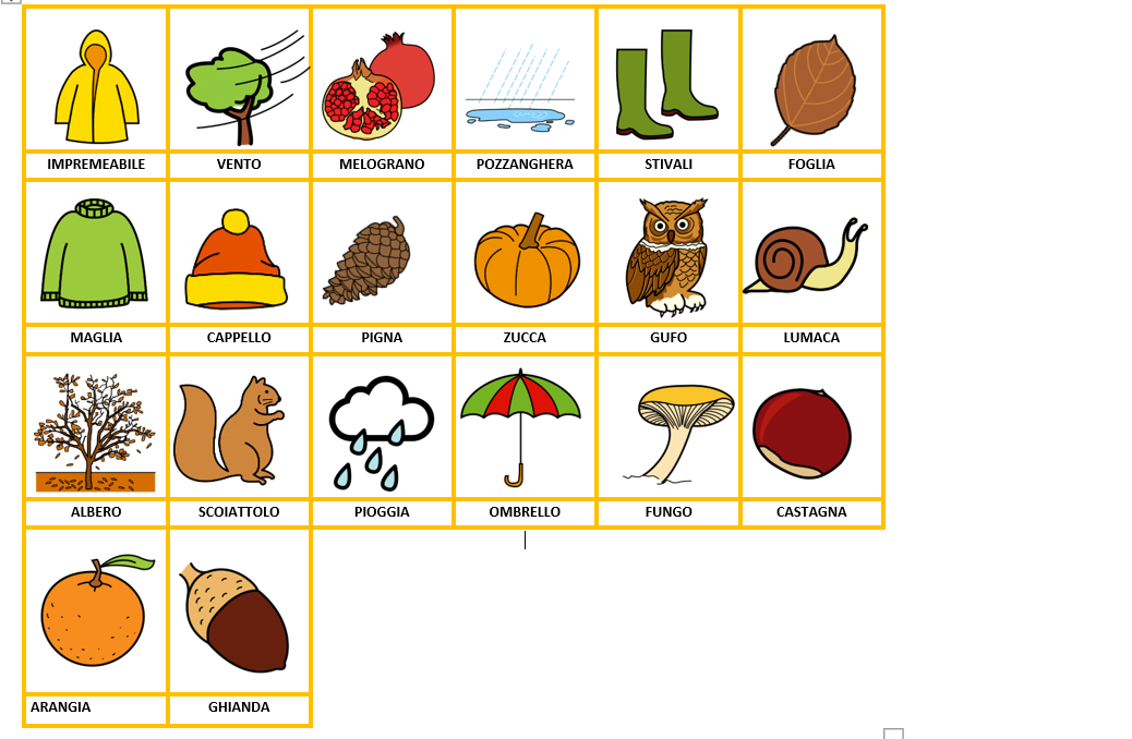 GIOCO DI ATTENZIONE AUTUNNO